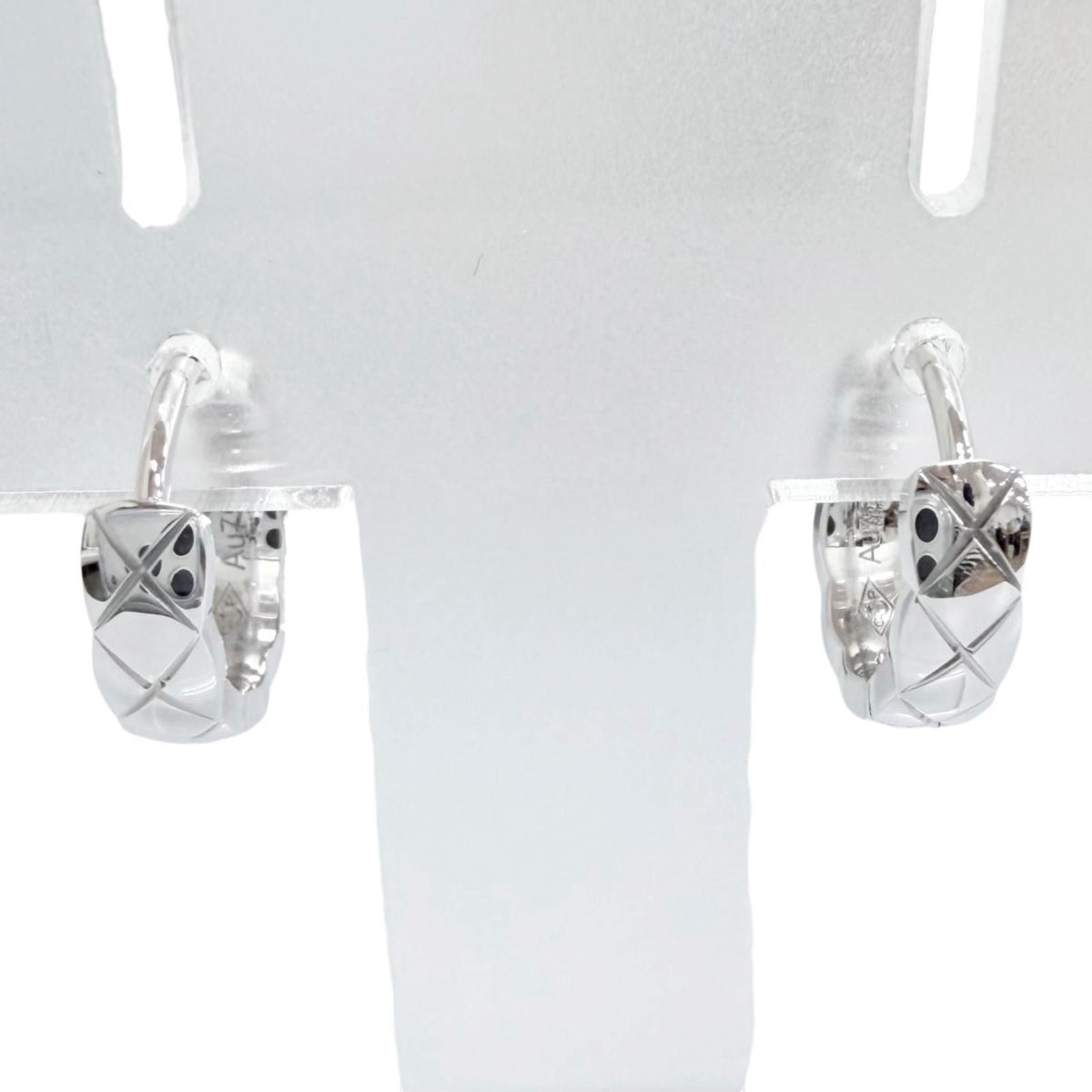 Chanel Coco Crush Collection Single Mini Hoop Set Diamond 750 White Gold — view 2