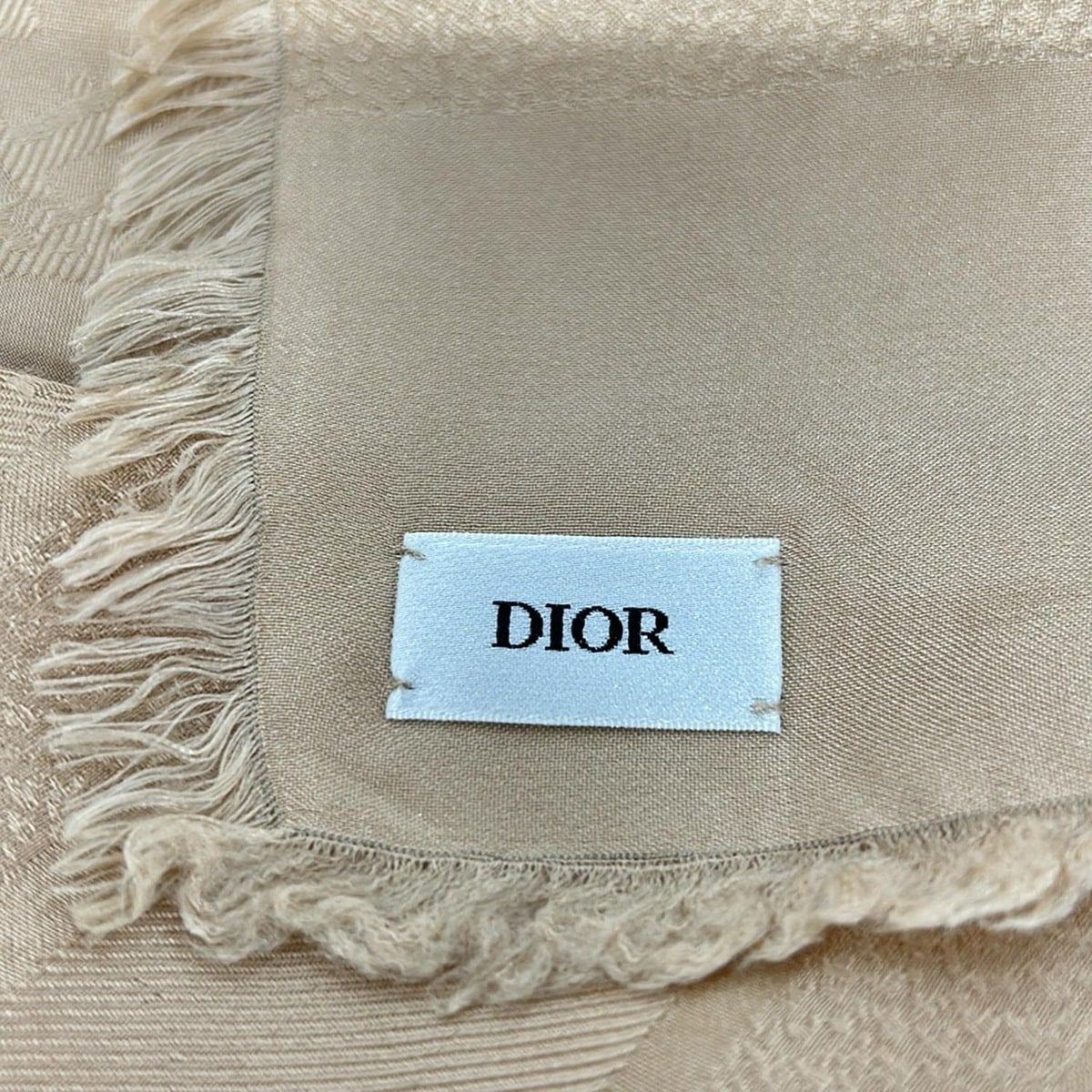 Dior Shawl Pink Beige Silk Scarf — view 2