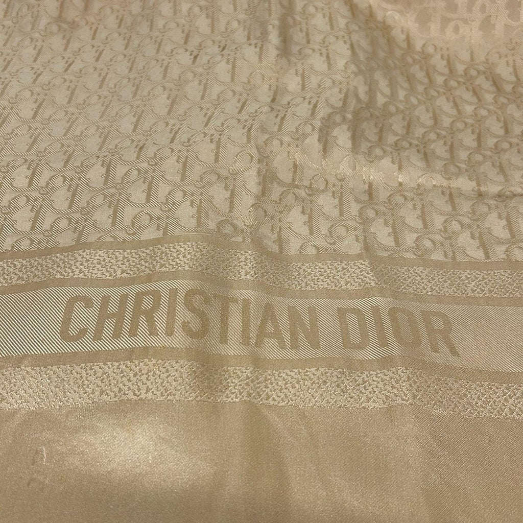 Dior Shawl Pink Beige Silk Scarf — view 4