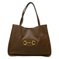 Gucci Tote Bag Horsebit 1955 Dark Brown Leather