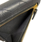 Chanel Trifold Wallet Quilted Black CC Logo Gold — view 4