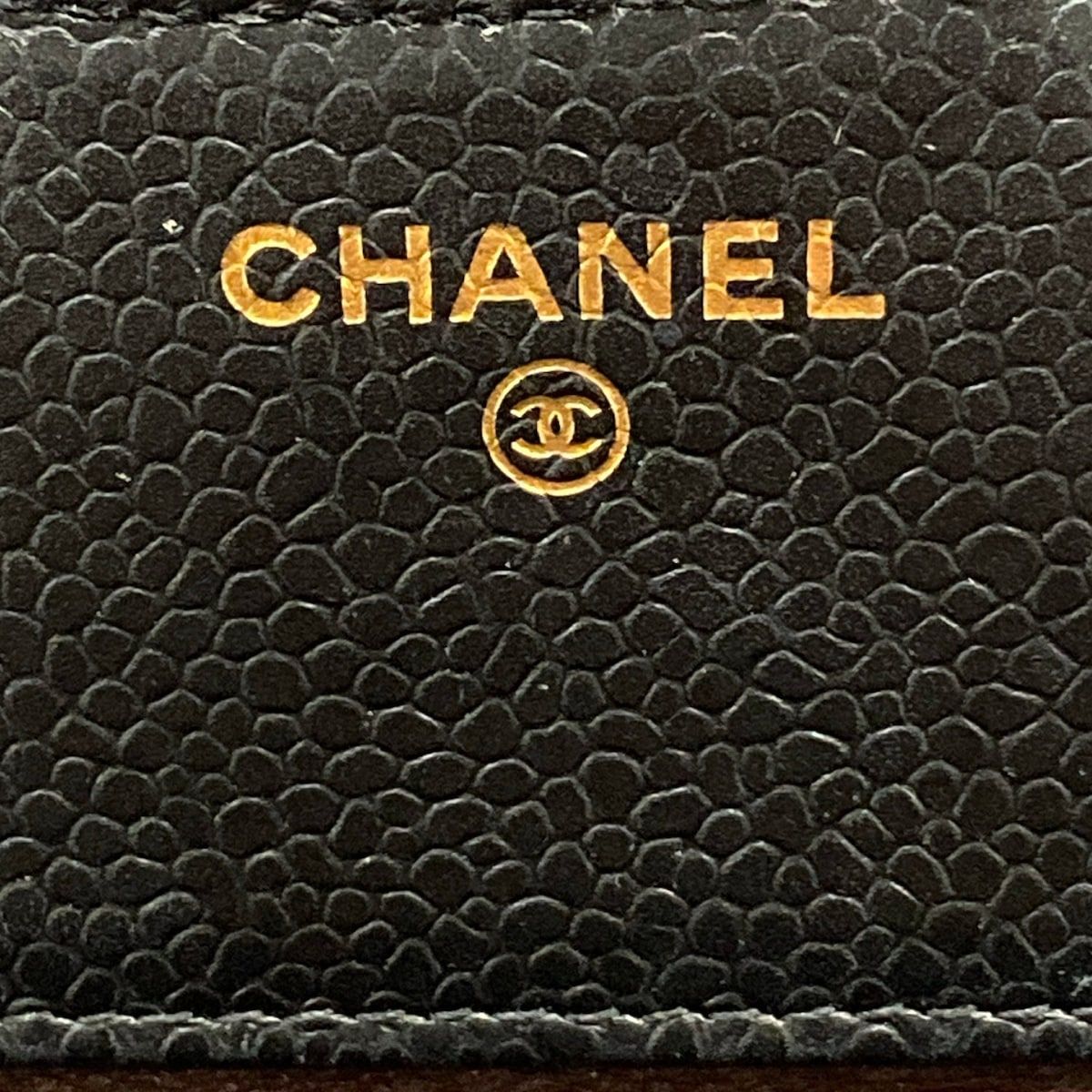 Chanel Trifold Wallet Quilted Black CC Logo Gold — view 5