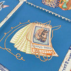 Hermes Scarf Carre 90 Blue Orange Multi Chevaloscope — view 5