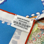 Hermes Scarf Carre 90 Blue Orange Multi Chevaloscope — view 3
