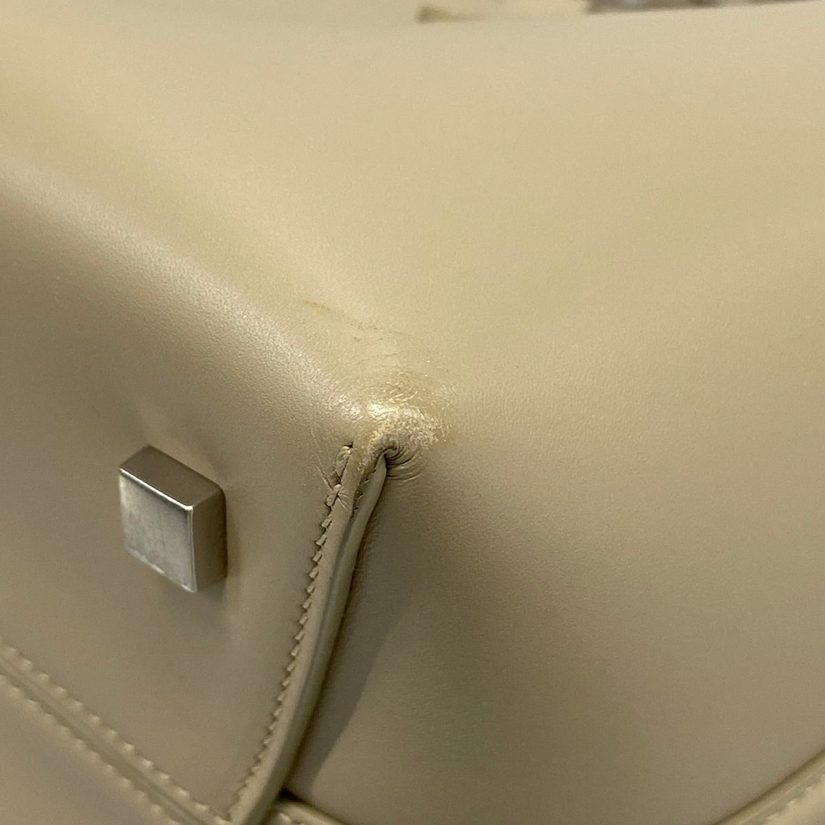 Saint Laurent Paris Handbag le 37 Small Light Greige Leather — view 6