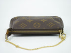 Louis Vuitton LV Mini Pochette Accessoires Monogram Pouch Handbag Brown — view 5