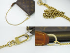 Louis Vuitton LV Mini Pochette Accessoires Monogram Pouch Handbag Brown — view 6