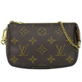 Louis Vuitton LV Mini Pochette Accessoires Monogram Pouch Handbag Brown