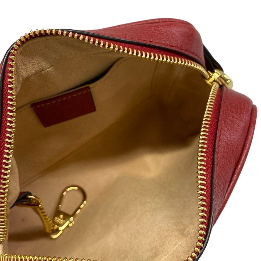 Gucci Shoulder Bag Ophidia GG Flora Beige Bordeaux Leather — view 7
