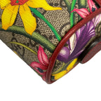 Gucci Shoulder Bag Ophidia GG Flora Beige Bordeaux Leather — view 6
