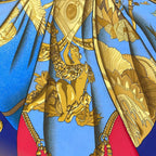 Hermes Scarf Carre 90 Navy Red Multi Soleil de Soie — view 5