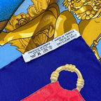 Hermes Scarf Carre 90 Navy Red Multi Soleil de Soie — view 3