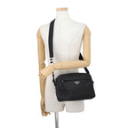 Prada Shoulder Bag Triangle Logo Nylon Black — view 4