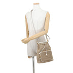 Prada Handbag Logo Jacquard Canvas Leather 2-Way — view 5