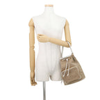 Prada Handbag Logo Jacquard Canvas Leather 2-Way — view 4