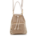 Prada Handbag Logo Jacquard Canvas Leather 2-Way