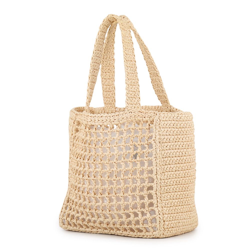 Prada Handbag Logo Clochette Tote Small Raffia — view 2