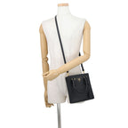 Prada Handbag Triangle Logo Saffiano Leather 2-Way Black — view 5