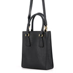 Prada Handbag Triangle Logo Saffiano Leather 2-Way Black — view 2