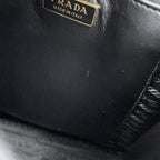 Prada Handbag Triangle Logo Saffiano Leather 2-Way Black — view 8