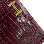 Hermes Wallet Bearn Classic Bordeaux Gold Porosas — view 7