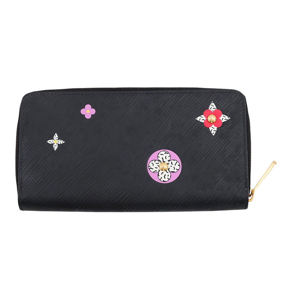 Louis Vuitton Epi Flower Zippy Wallet Black — view 3