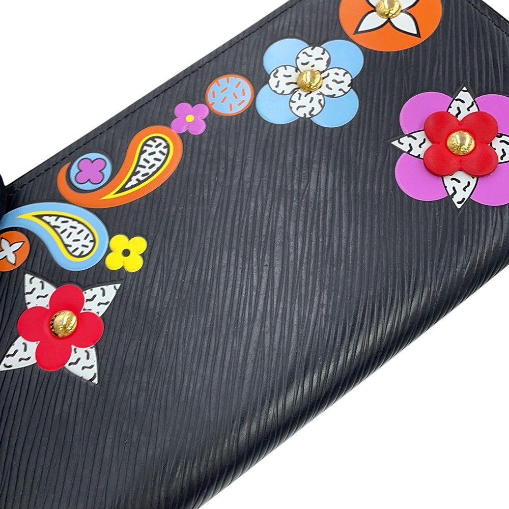 Louis Vuitton Epi Flower Zippy Wallet Black — view 5
