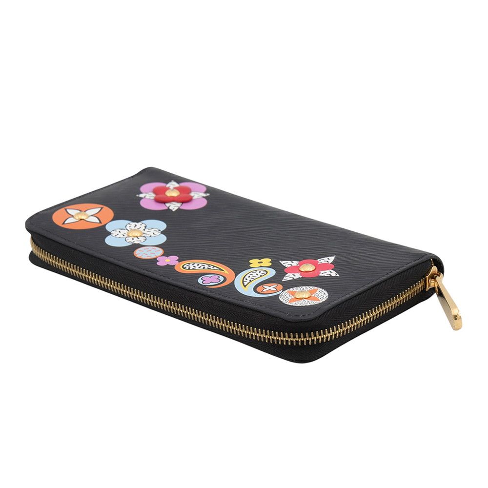 Louis Vuitton Epi Flower Zippy Wallet Black — view 2