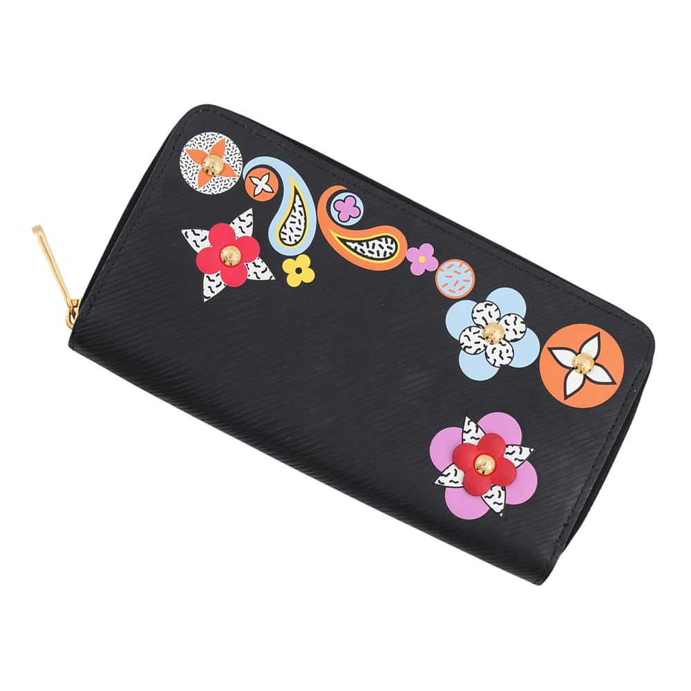 Louis Vuitton Epi Flower Zippy Wallet Black