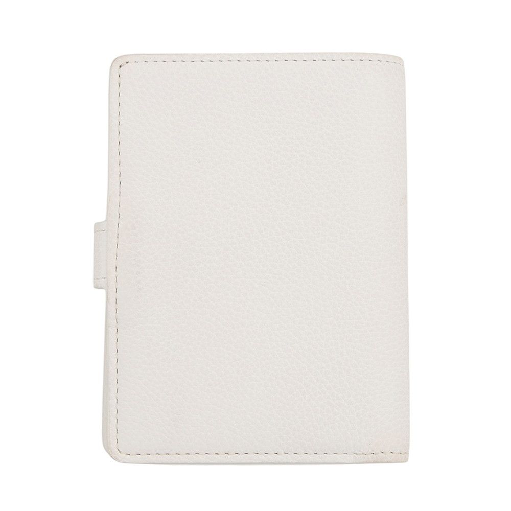 Louis Vuitton Bifold Wallet Calfskin LV Vertical Compact White — view 3
