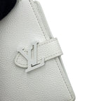 Louis Vuitton Bifold Wallet Calfskin LV Vertical Compact White — view 7