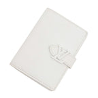 Louis Vuitton Bifold Wallet Calfskin LV Vertical Compact White