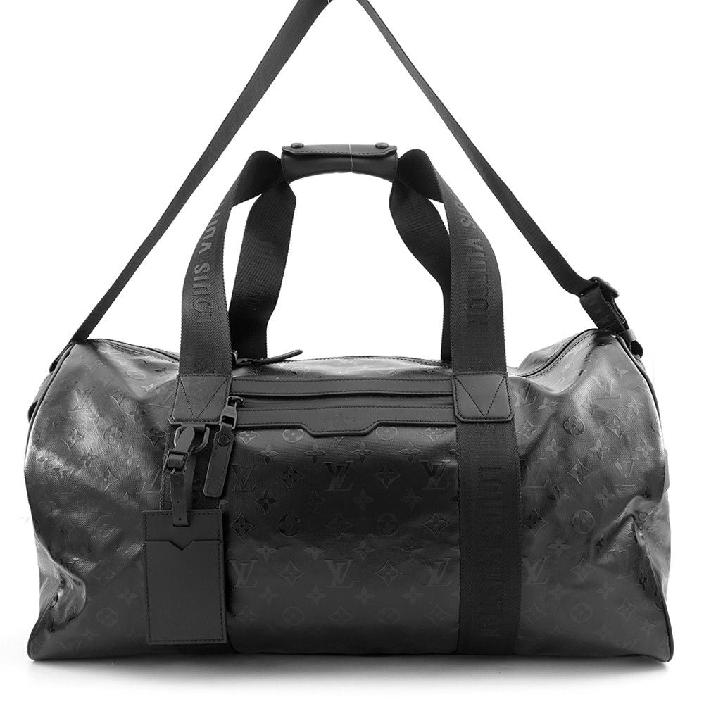 Louis Vuitton Boston Bag Monogram Storm LV Ski Keepall 55 Black 2-Way