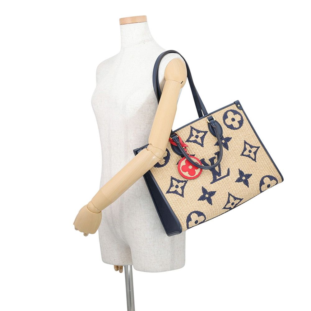 Louis Vuitton Tote Bag Monogram Raffia On The Go MM 2-Way — view 5