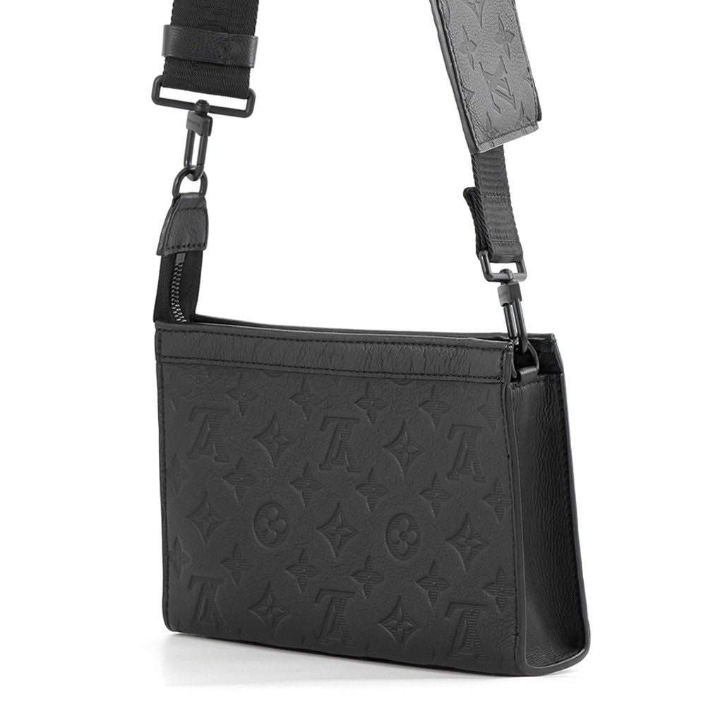 Louis Vuitton Shoulder Bag Monogram Shadow Gaston Wearable Wallet Black — view 2