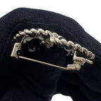 Chanel Brooch CC Logo Leather Black White — view 6