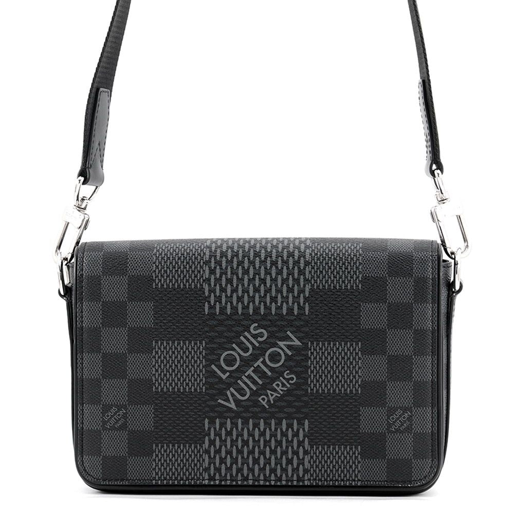 Louis Vuitton Shoulder Bag Damier Graphite 3D Studio Messenger Black