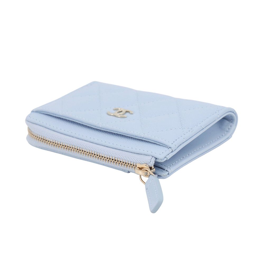 Chanel Coin Purse Quilted CC Logo Caviar Leather Fragment Case — view 2