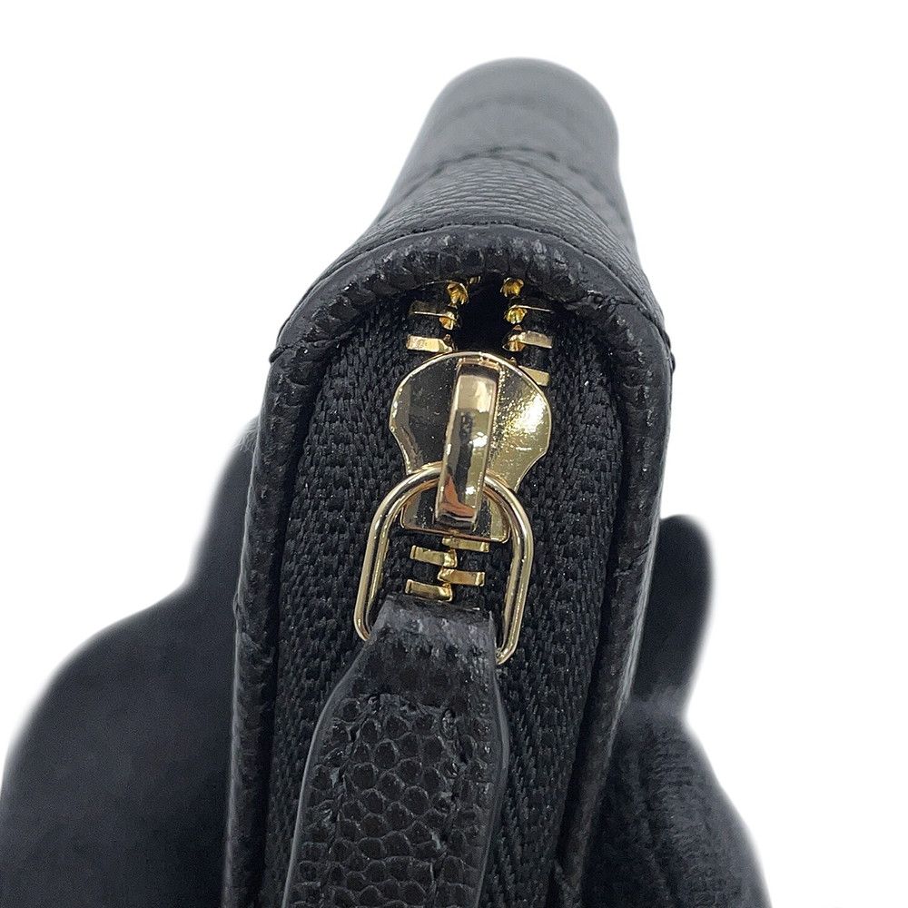 Chanel Coin Purse Quilted CC Logo Caviar Leather Rhinestone Black — view 6