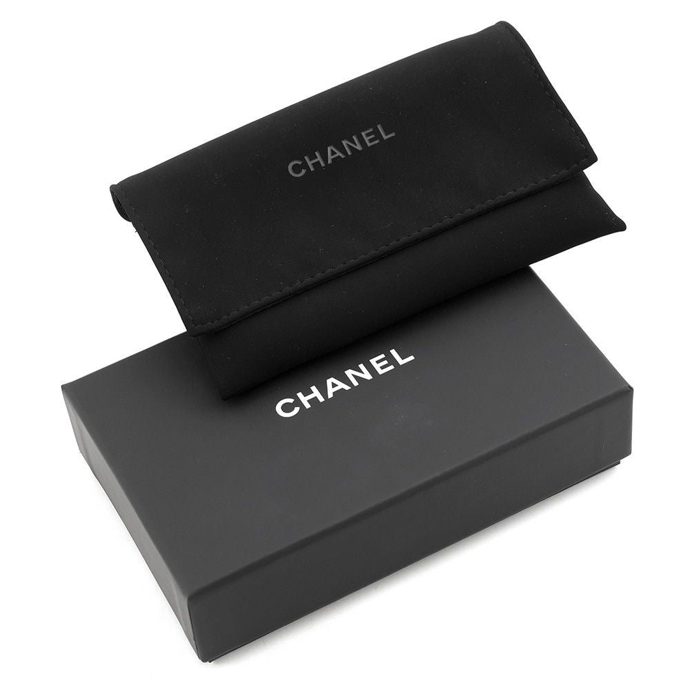 Chanel Coin Purse Quilted CC Logo Caviar Leather Rhinestone — view 8