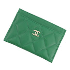 Chanel Card Case Classic Quilted CC Logo Lambskin Set Era Business