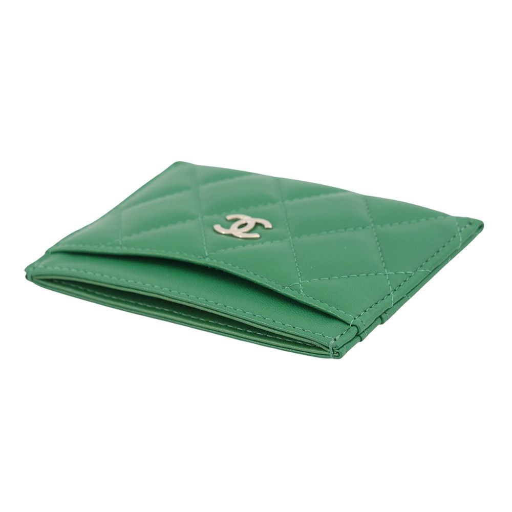 Chanel Card Case Classic Quilted CC Logo Lambskin Set Era Business — view 2