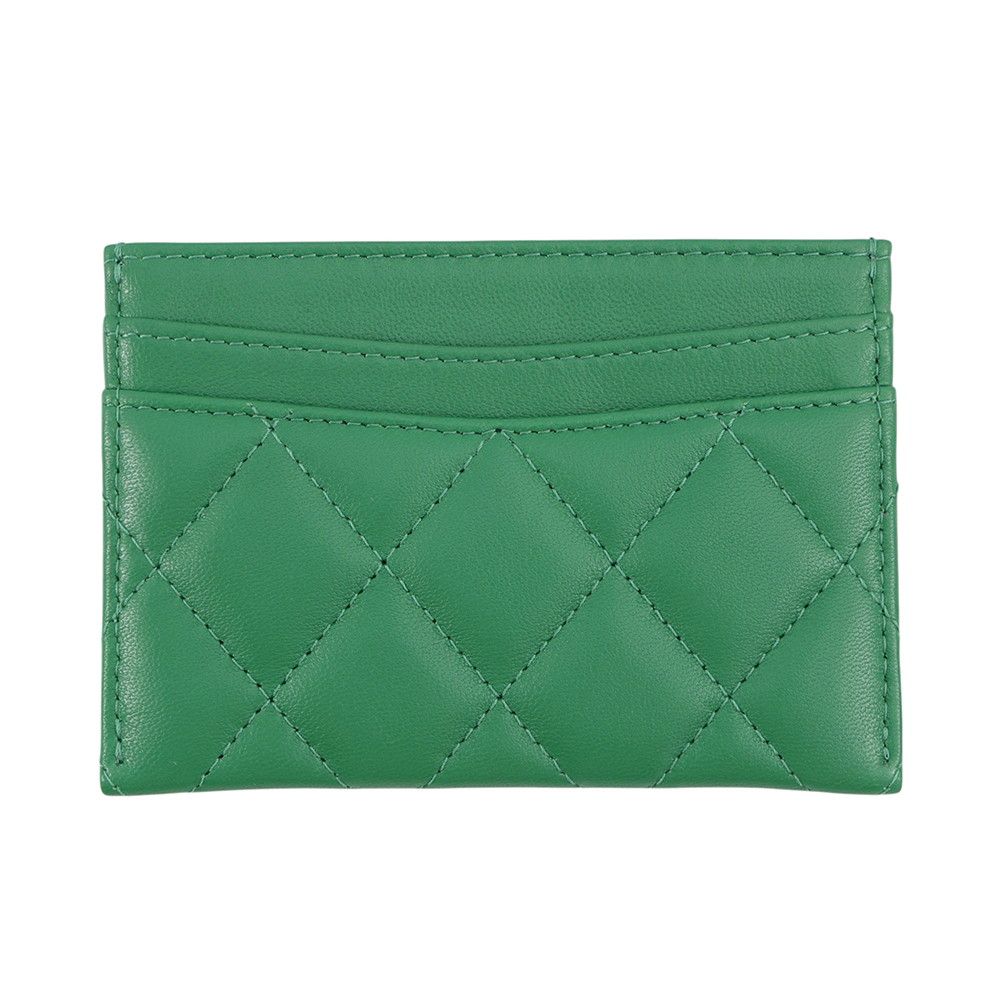 Chanel Card Case Classic Quilted CC Logo Lambskin Set Era Business — view 3
