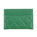 Chanel Card Case Classic Quilted CC Logo Lambskin Set Era Business — view 3