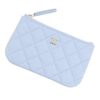 Chanel Pouch Classic Small Zip Quilted CC Logo Caviar Leather