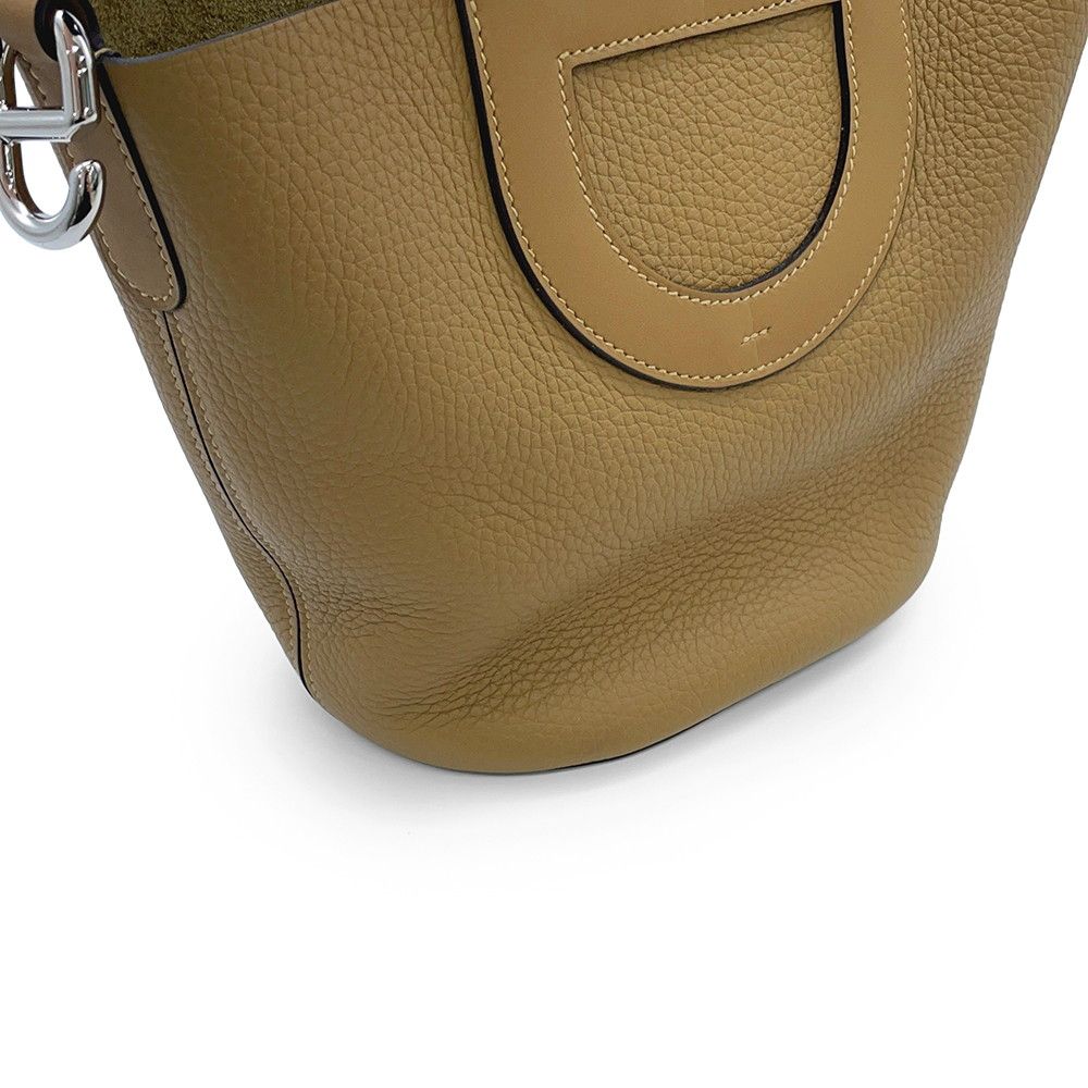 Hermes Tote Bag in the Loop 18 Dune Silver Taurillon Clemence Swift — view 6