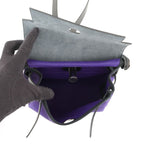 Hermes Shoulder Bag Herbag Zip Mini Purple Black Silver Toile Hunter — view 5