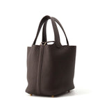 Hermes Handbag Picotin Lock PM Clemence Gold Taurillon — view 2