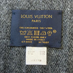 Louis Vuitton Scarf Monogram Gradient Cashmere Wool Fringe Black Gray — view 4