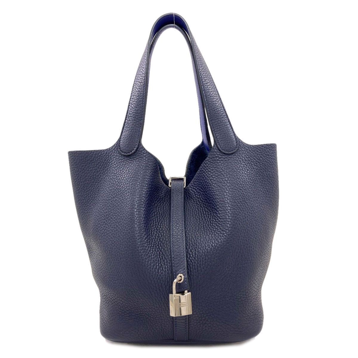 Hermes Picotin Lock MM Eclat Silver Handbag Taurillon
